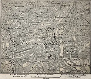 Lorraine Prints: Battle of Worth map