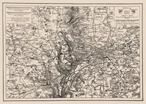 Prints of Illustration of a Battles near Metz, Franco-Prussian War in 1870 Historcal Battle Maps And Plan Prints: Battles near Metz, Franco-Prussian War in 1870