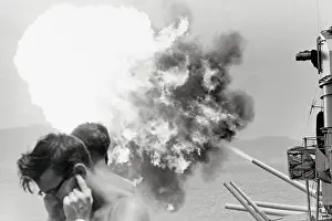 Loud Prints: Battleship USS New Jersey Firing During Vietnam War