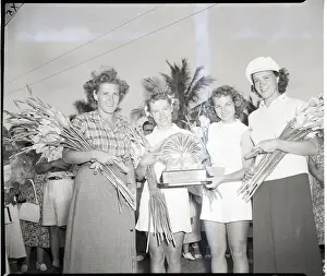 Marlene Bauer Prints: Bauer Sisters Celebrating Golf Victory