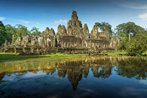 Historical Collection: Bayon Castle, Angkor Thom, Cambodia