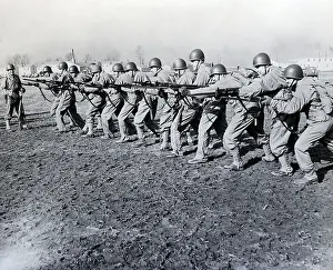 Production Prints: Bayonet Practice in Army Exercises
