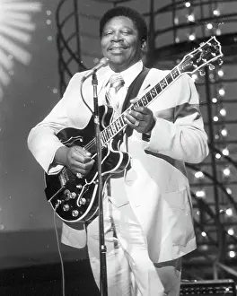 Prints of LOS ANGELES - APRIL 15: Blues guitarist B.B. King appears on American Bandstand on April 15, 1979 in Los Angeles, California. (Photo by Michael Ochs Archives/Getty Images) A Legendary Life in Photographs—Celebrating the Soul and Sound of BB King: BB King On American Bandstand