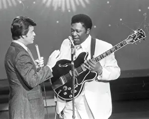 Prints of LOS ANGELES - APRIL 15: Blues guitarist B.B. King appears on American Bandstand with host Dick Clark on April 15, 1979 in Los Angeles, California. (Photo by Michael Ochs Archives/Getty Images) A Legendary Life in Photographs—Celebrating the Soul and Sound of BB King: BB King On American Bandstand