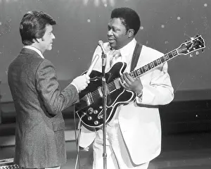 Prints of LOS ANGELES - APRIL 15: Blues guitarist B.B. King appears on American Bandstand with host Dick Clark on April 15, 1979 in Los Angeles, California. (Photo by Michael Ochs Archives/Getty Images) A Legendary Life in Photographs—Celebrating the Soul and Sound of BB King: BB King On American Bandstand