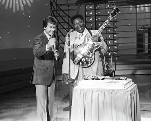 Prints of LOS ANGELES - APRIL 15: Blues guitarist B.B. King appears on American Bandstand with host Dick Clark on April 15, 1979 in Los Angeles, California. (Photo by Michael Ochs Archives/Getty Images) A Legendary Life in Photographs—Celebrating the Soul and Sound of BB King: BB King On American Bandstand