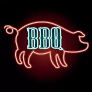 Images Dated 15th November 2018: BBQ Pig roast themed neon sign