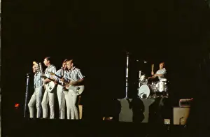 Beach Boys Performing In Striped Shirts