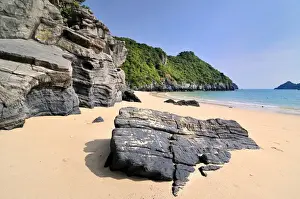 Southeast Prints: Beach, Cat Ba, Halong Bay, Vietnam, Southeast Asia