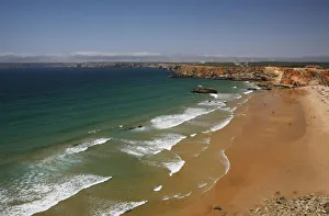 Images Dated 14th August 2013: Beach, cliffs, atlantic coast, near Sagres, Portugal