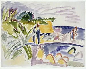 Bathing Prints: Beach at Fehmarn, 1913. Artist: Kirchner, Ernst Ludwig (1880-1938)
