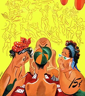 Cards Prints: Beach Poker