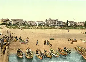 2 People Prints: Beach promenade in Ahlbeck in Mecklenburg-Western Pomerania