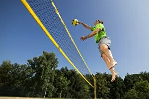 Images Dated 12th July 2013: Beach volleyball player, 44 years, Schorndorf, Baden-Wurttemberg, Germany