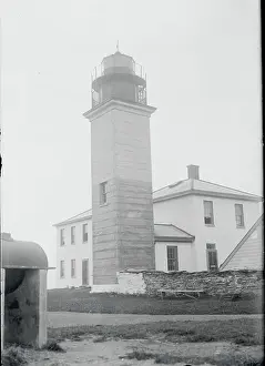 Narragansett Prints: Beacon Light Along Shoreline