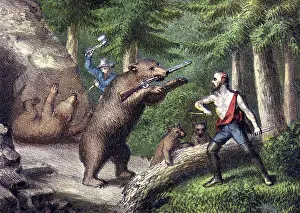 Miners Prints: Bears fighting miners