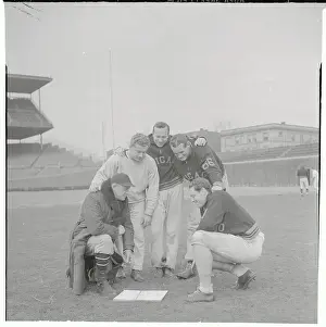 Chicago Bears Prints: Bears Teammates Posing on The Field