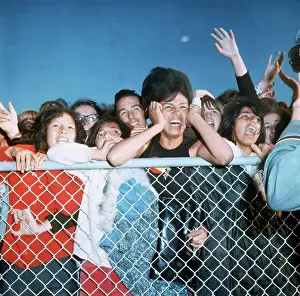 Beatles Prints: Beatle Fans Screaming at Airport