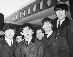 Passenger Airplane Prints: Beatles Arriving at Heathrow Airport