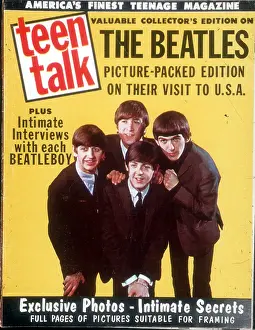 Beatle Mania Prints: Beatles On The Cover Of Teen Talk Fanzine