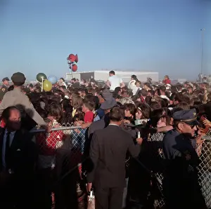 Beatles Fan Await Arrival at Airport