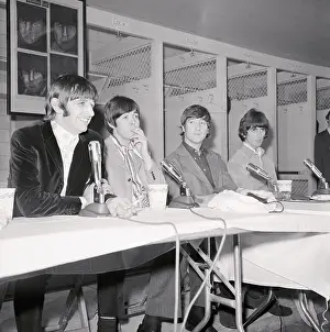 Beatles Prints: The Beatles Holding a Press Conference