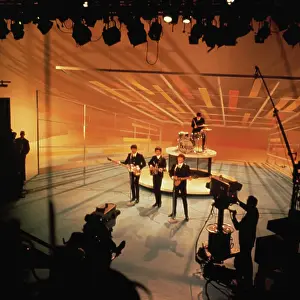 Television Set Prints: Beatles Performing on The Ed Sullivan Show