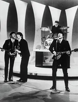 Beatles Prints: The Beatles Performing on The Ed Sullivan Show