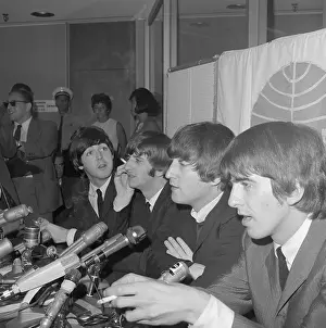 The Beatles at a Press Conference