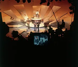 Television Set Prints: The Beatles Rehearse On The Ed Sullivan Show