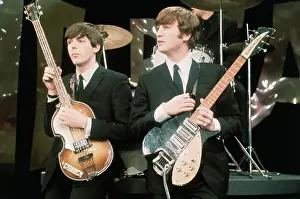 Bass Guitar Prints: The Beatles Rehearse On The Ed Sullivan Show