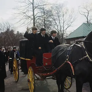 Brougham Prints: The Beatles Riding Through Central Park