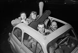 Guitar Prints: Beatniks With Guitars In Car