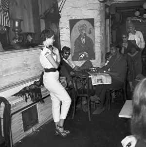 Beatniks Inside a Greenwich Village Coffee Shop