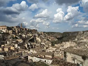 Beautiful Clouds Over The City Of Matera, UNESCO World Heritage Site, Southern Italy