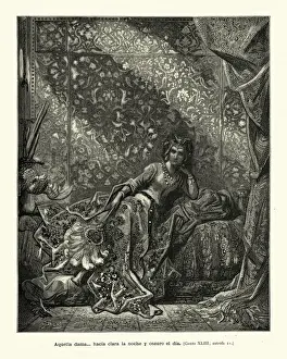 Beautiful medieval Princess, Chivalric romance, Orlando Furios