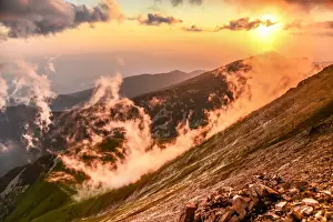 Bansko Prints: Beautiful sunset in a mountain