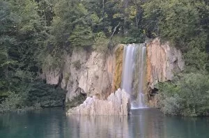 Beautiful waterfalls in Plitvice