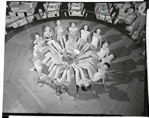 Contest Prints: Beauty Contestants Circling Legionnaire