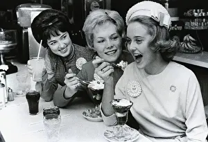 Beauty Contestants Eating Ice Cream