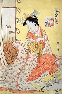 Woodblock Prints: Beauty with a Fan