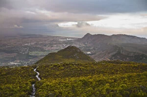 beauty in nature, cape town, color image, constantia, day, false bay, fynbos, high angle view
