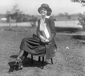 Beauty Pageant Participant Posing on Lawn