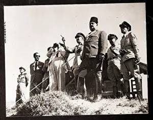Lebanon Prints: Bechara El Khoury on Battlefield with Officers