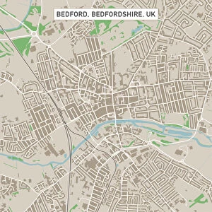 Images Dated 29th May 2018: Bedford Bedfordshire UK City Street Map