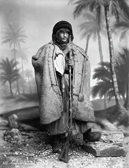 Bedouin Prints: Bedouin Chief Holding Musket