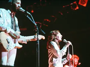 Prints of Pop group Bee Gees, circa 1970. (Photo by Michael Ochs Archives/Getty Images) A Visual Journey Through the Legendary Brothers’ Timeless Legacy: The Bee Gees