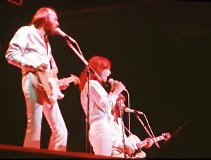 Prints of Pop group Bee Gees, circa 1970. (Photo by Michael Ochs Archives/Getty Images) A Visual Journey Through the Legendary Brothers’ Timeless Legacy: The Bee Gees