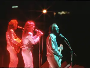 Prints of Pop group Bee Gees, circa 1970. (Photo by Michael Ochs Archives/Getty Images) A Visual Journey Through the Legendary Brothers’ Timeless Legacy: The Bee Gees