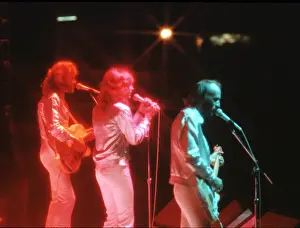Prints of Pop group Bee Gees, circa 1970. (Photo by Michael Ochs Archives/Getty Images) A Visual Journey Through the Legendary Brothers’ Timeless Legacy: The Bee Gees